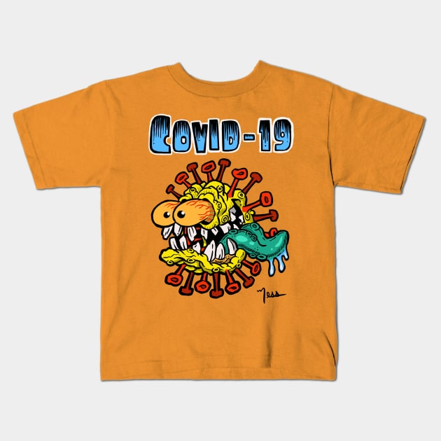 Covid - 19 Kids T-Shirt by NESSHEAD